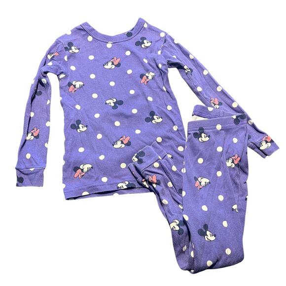 Baby Gap Disney Minnie Mouse Organic Cotton Pajamas Size 4 Twins - Picture 1 of 7